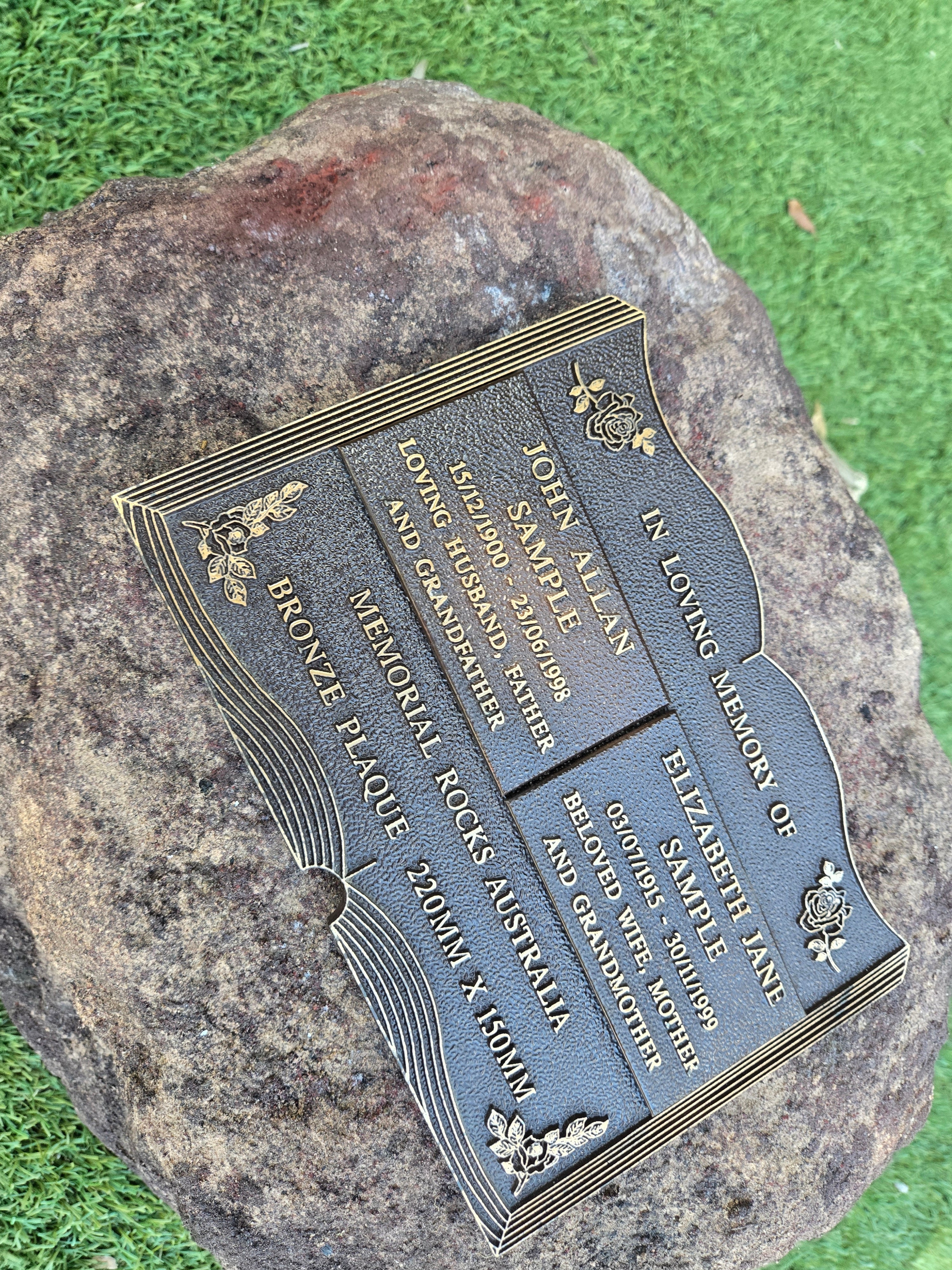 Memorial Rock Urn 2198 Large Double Brown