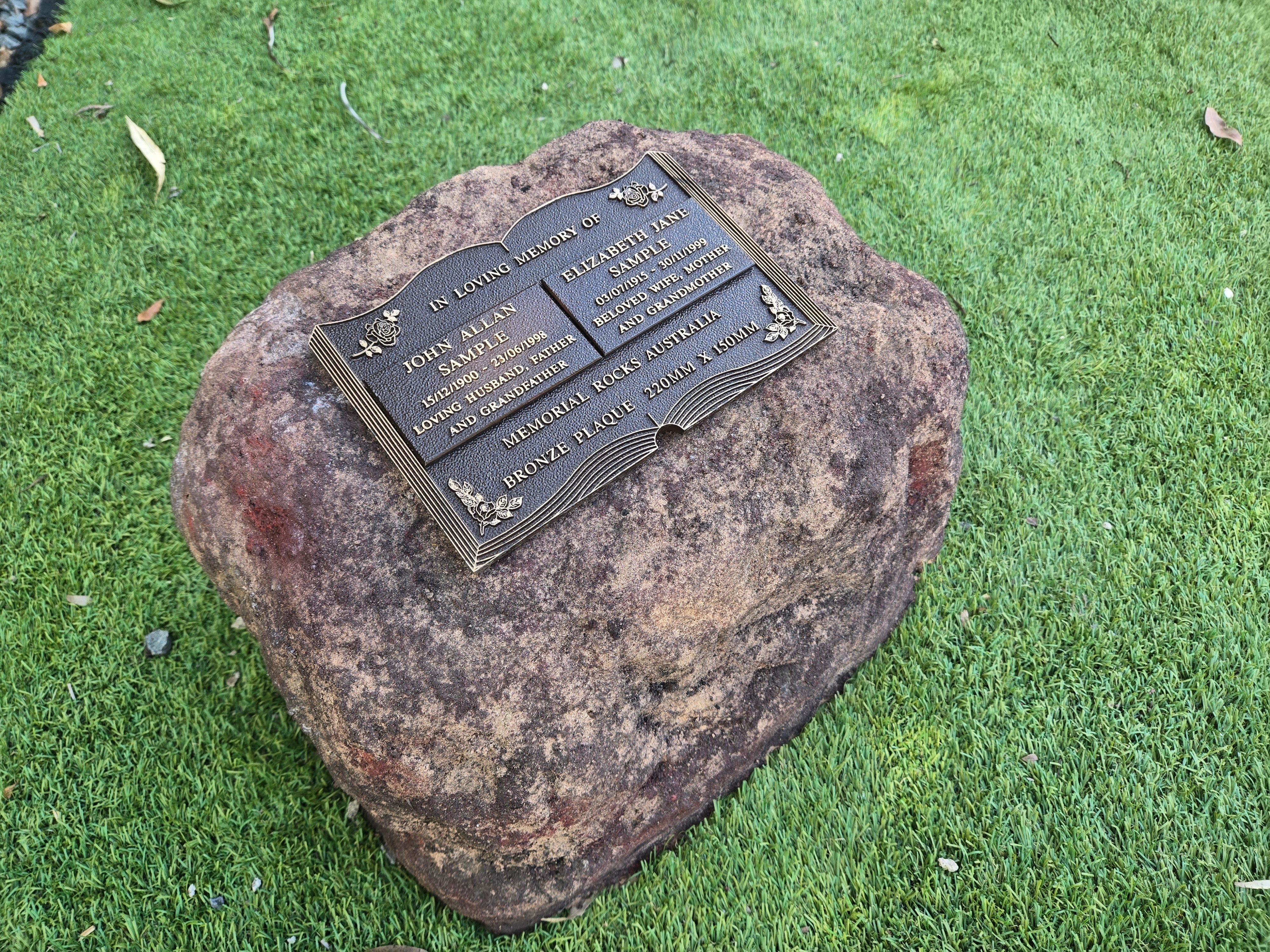 Memorial Rock Urn 2198 Large Double Brown