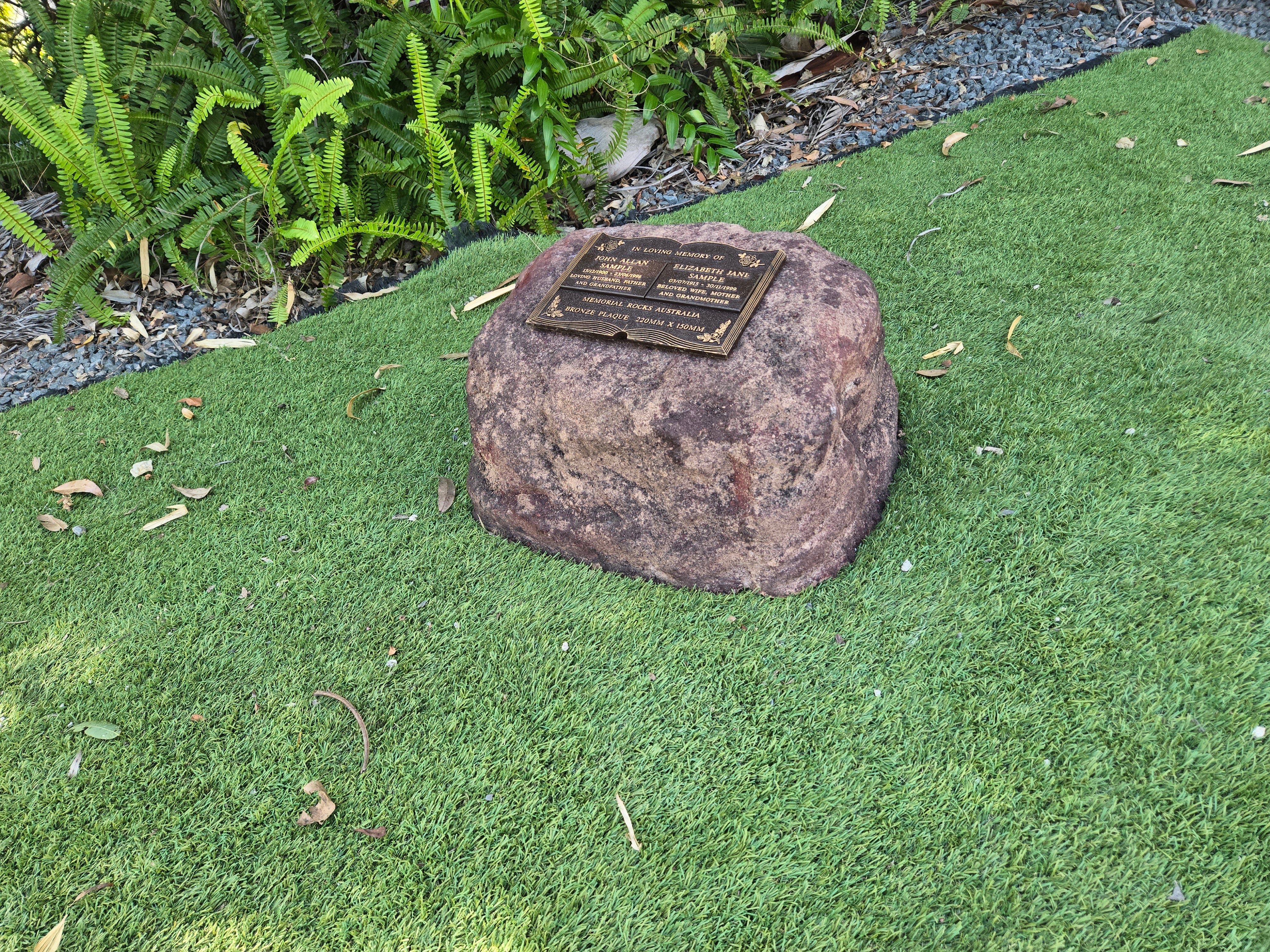 Memorial Rock Urn 2198 Large Double Brown
