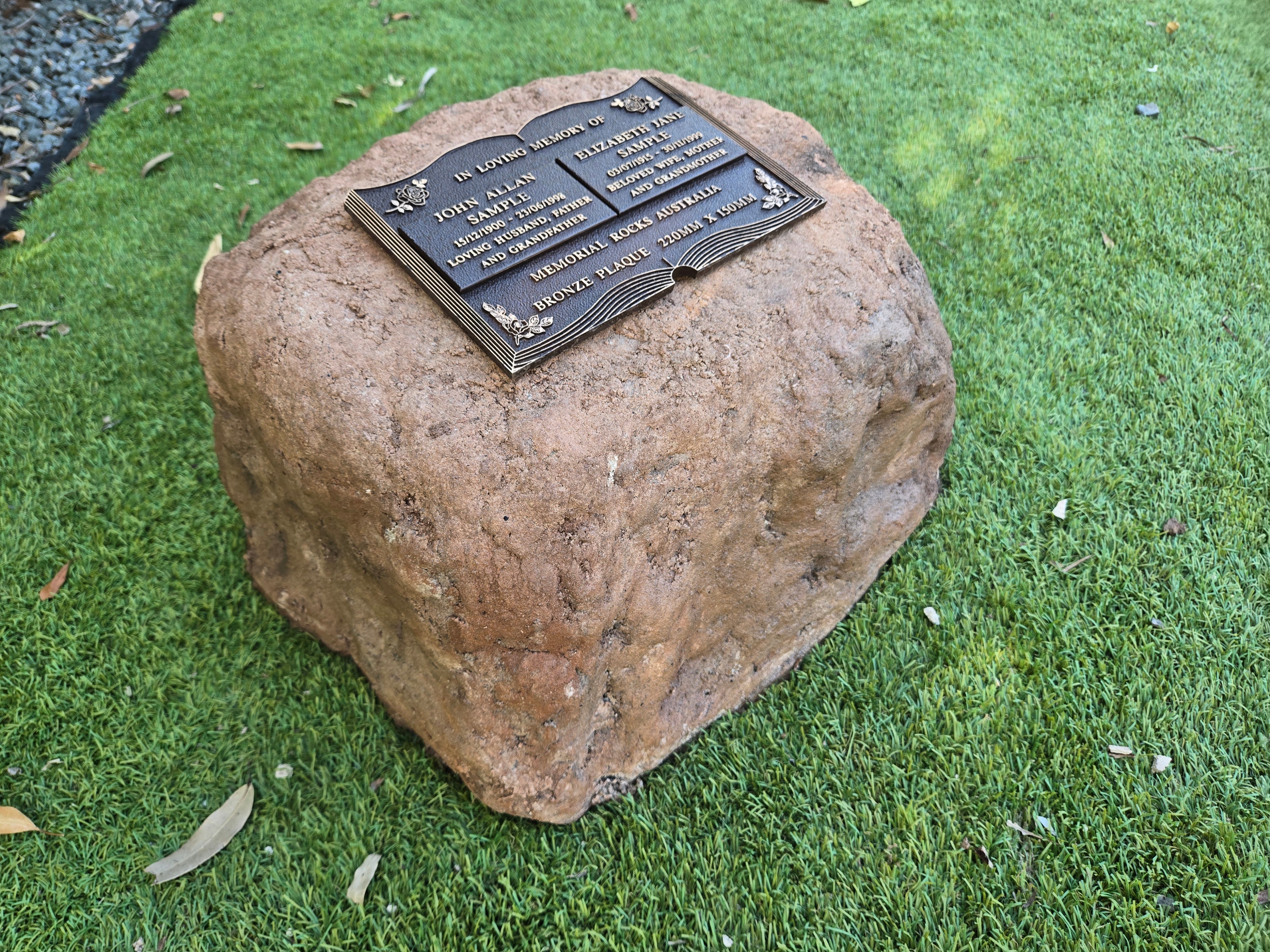 Memorial Rock Urn 2200 Large Double Brown