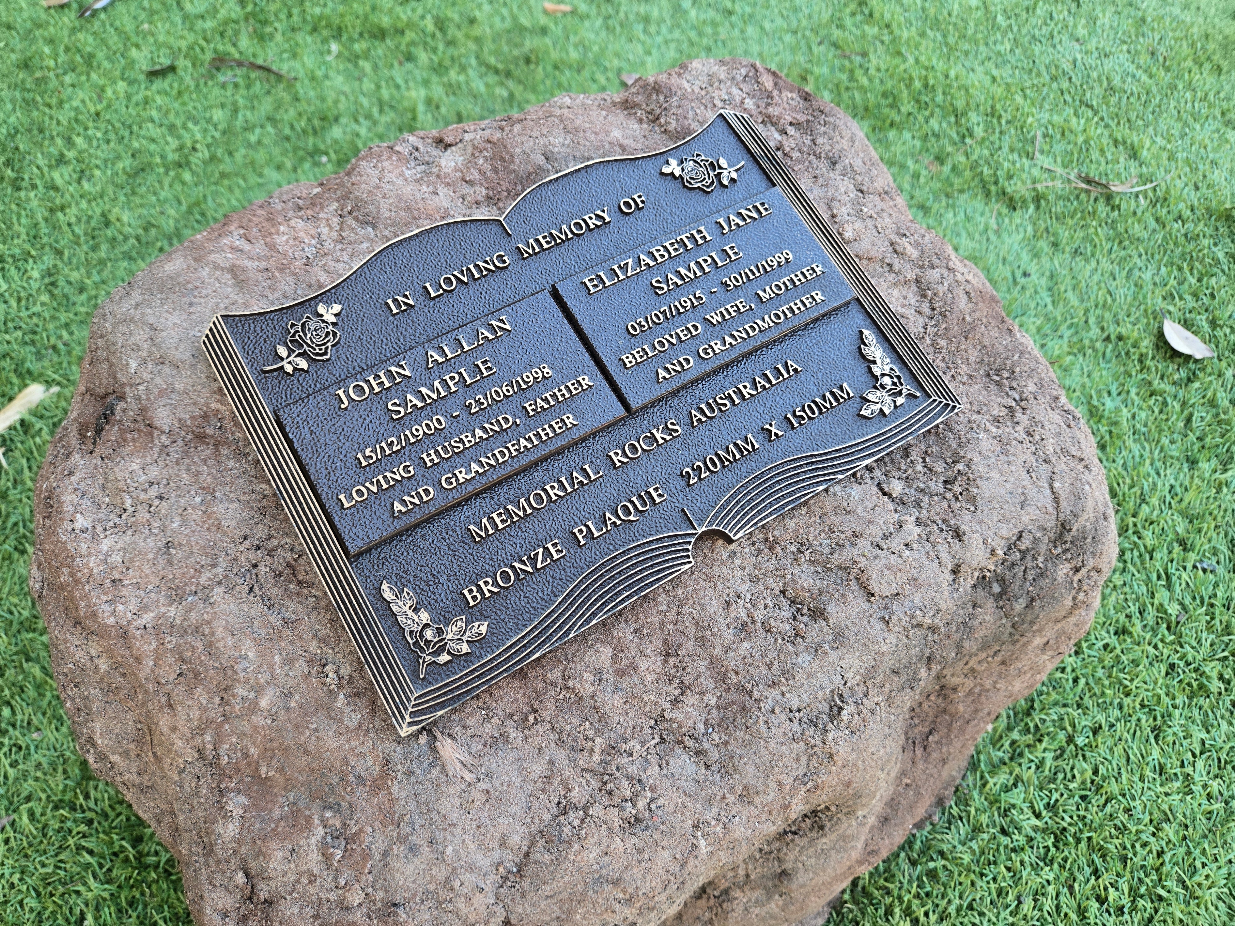 Memorial Rock Urn 2201 Large Double Brown