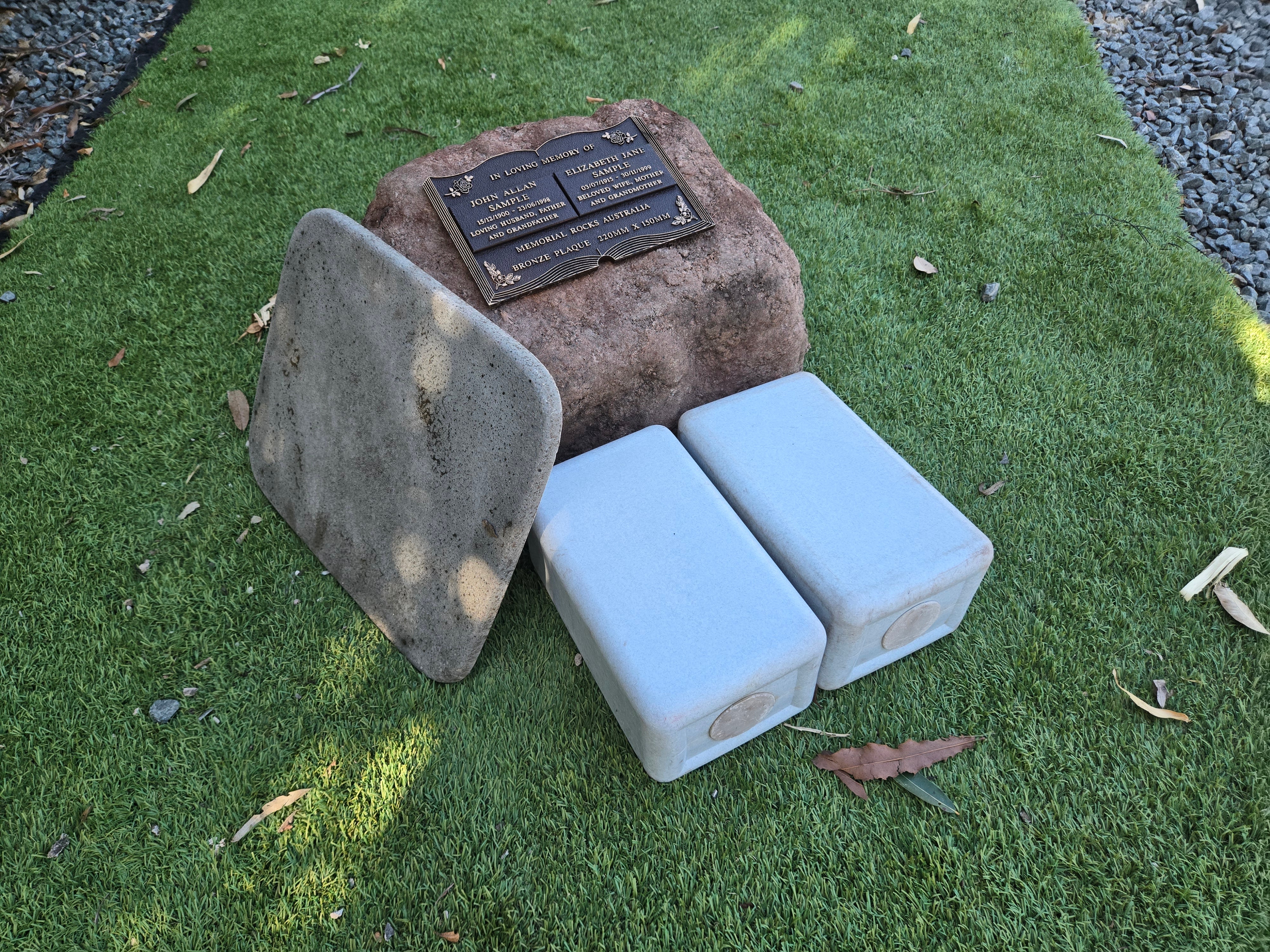 Memorial Rock Urn 2201 Large Double Brown