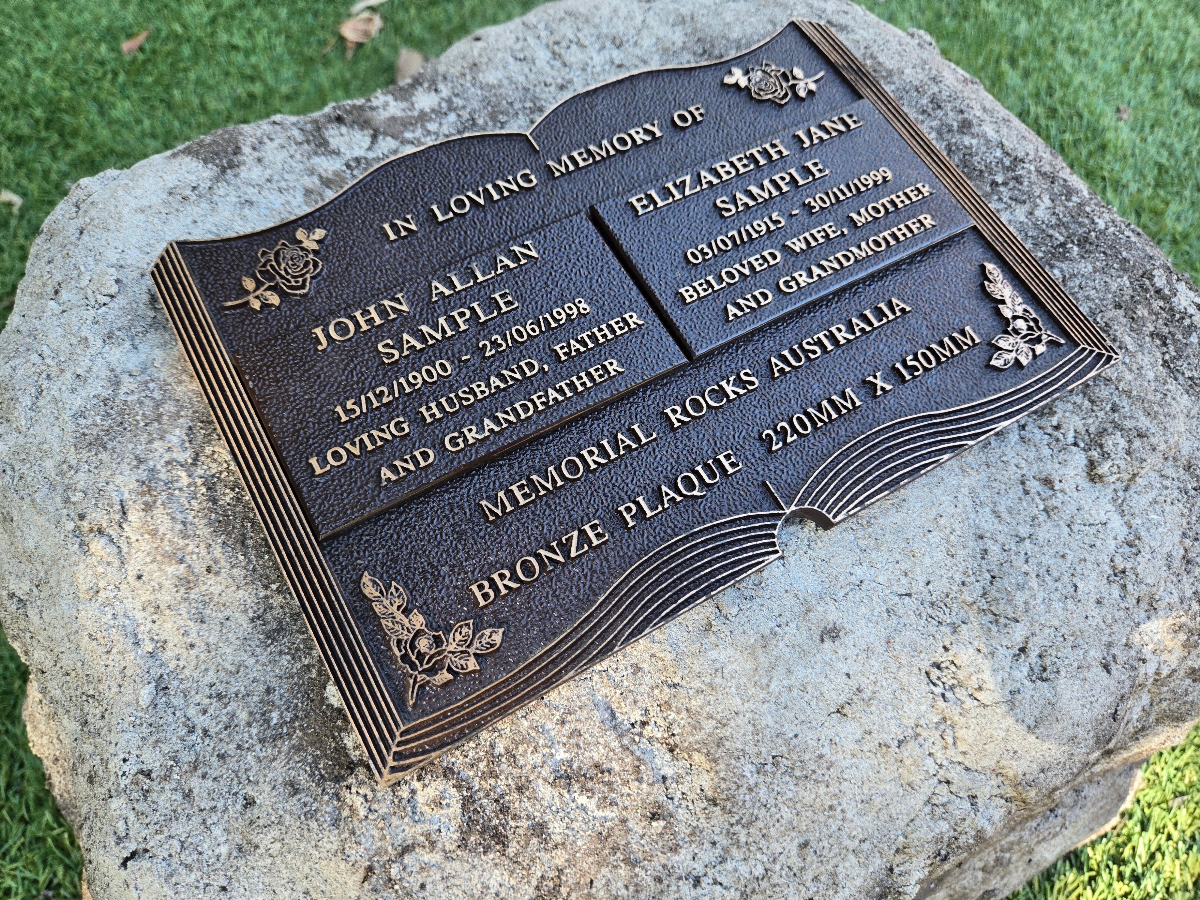 Memorial Rock Urn 2202 Large Double Natural Riversand