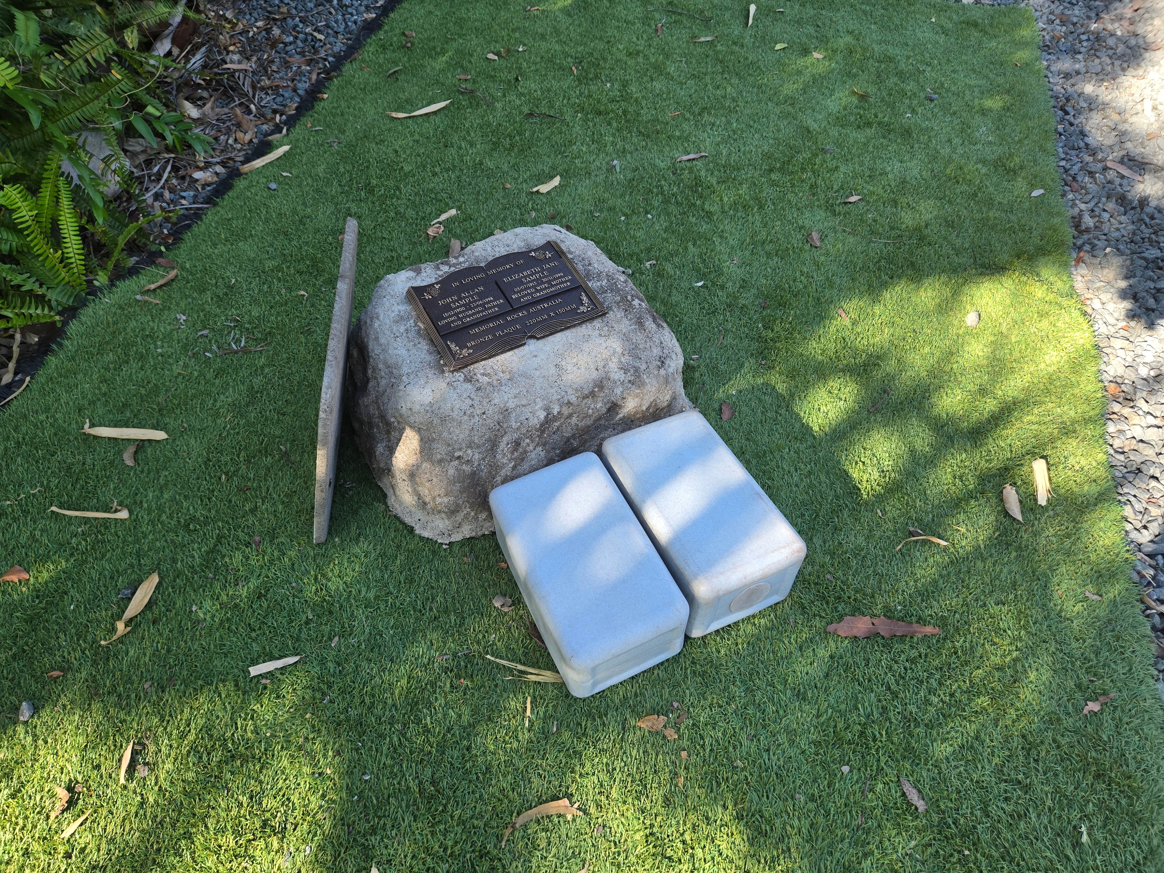 Memorial Rock Urn 2202 Large Double Natural Riversand