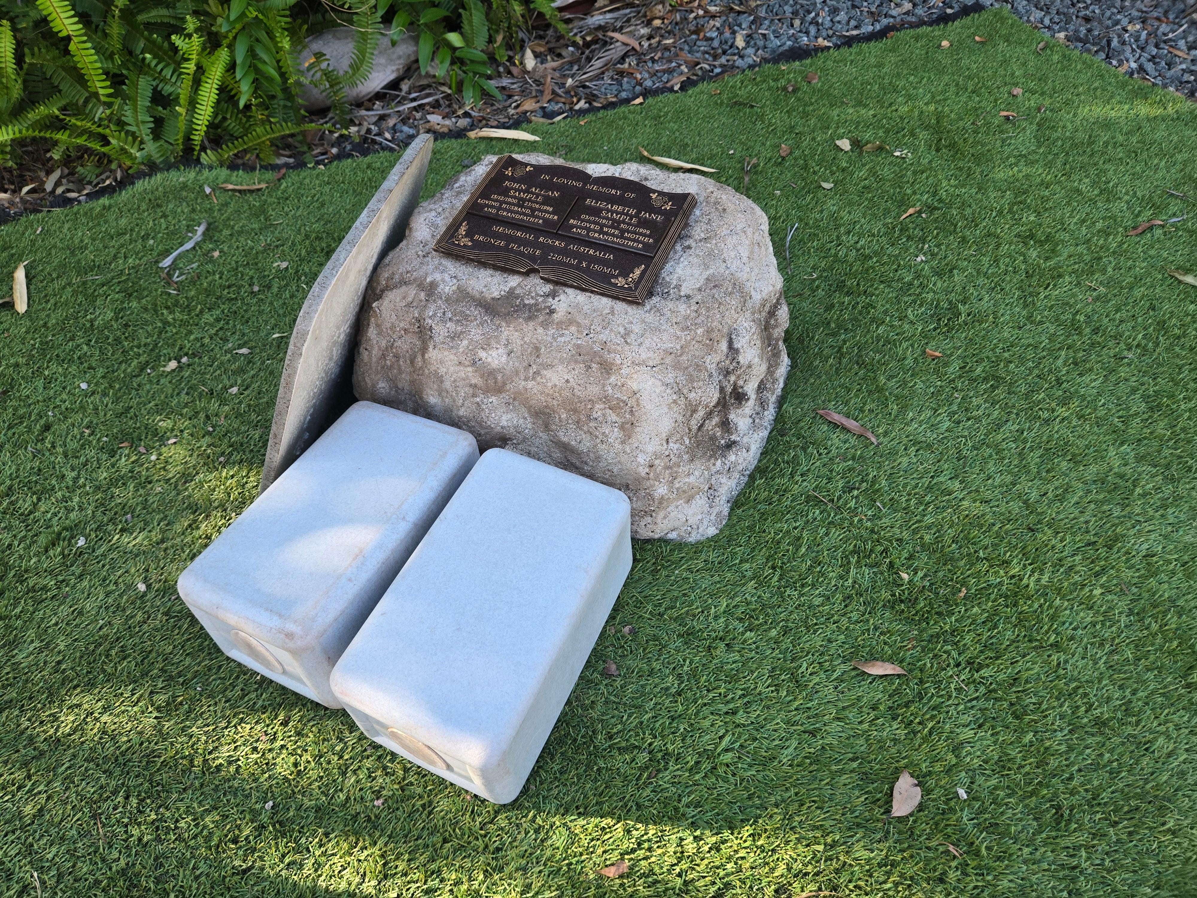 Memorial Rock Urn 2203 Large Double Natural Riversand