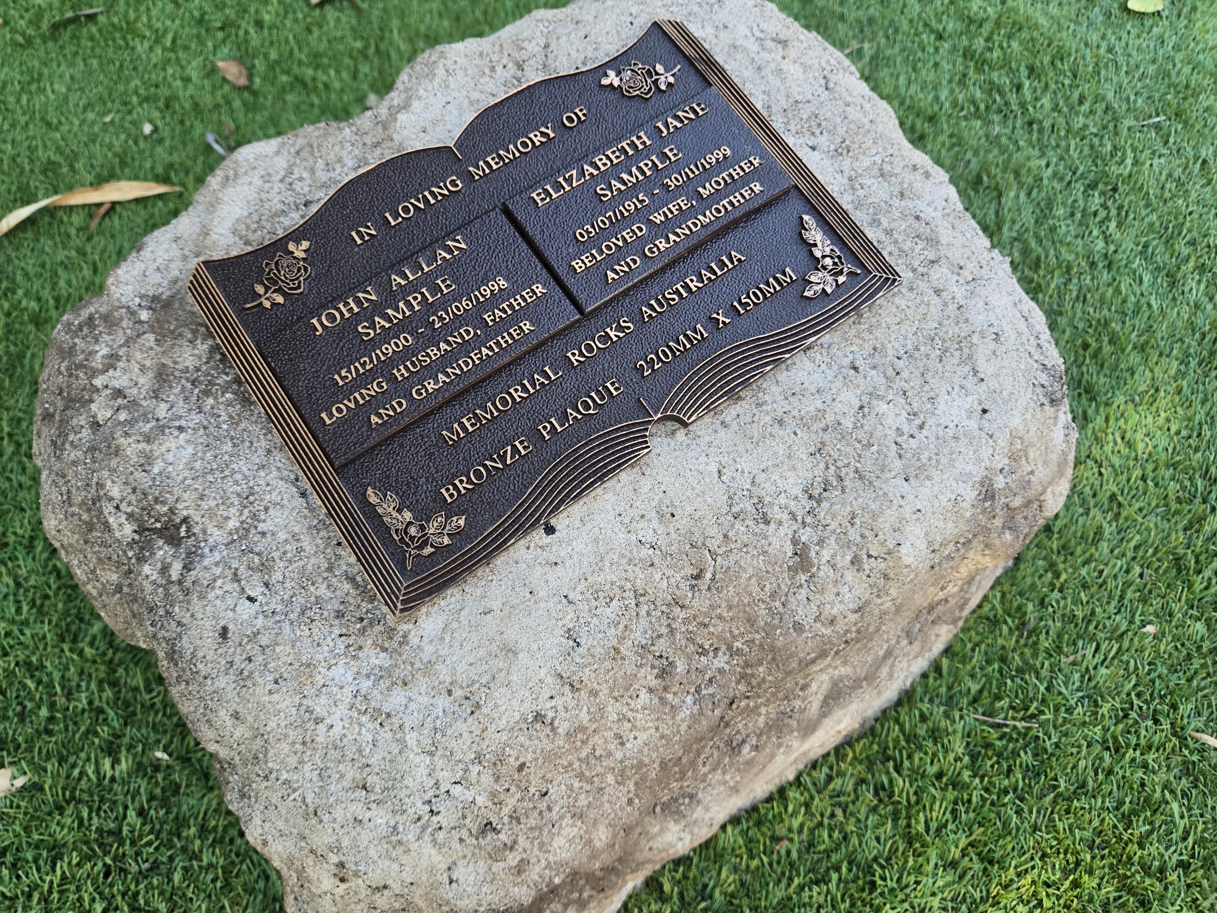 Memorial Rock Urn 2204 Large Double Natural Riversand