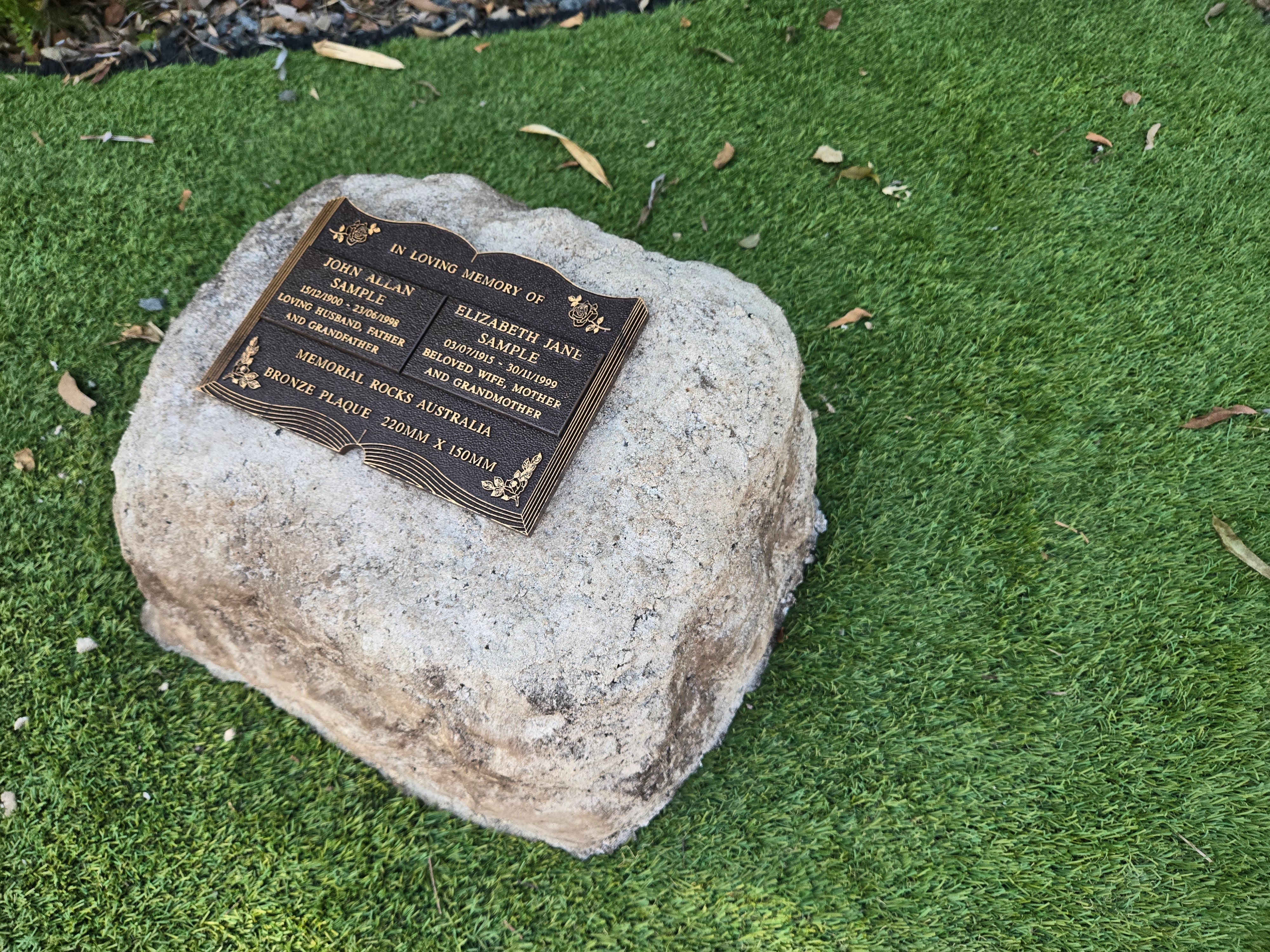 Memorial Rock Urn 2204 Large Double Natural Riversand