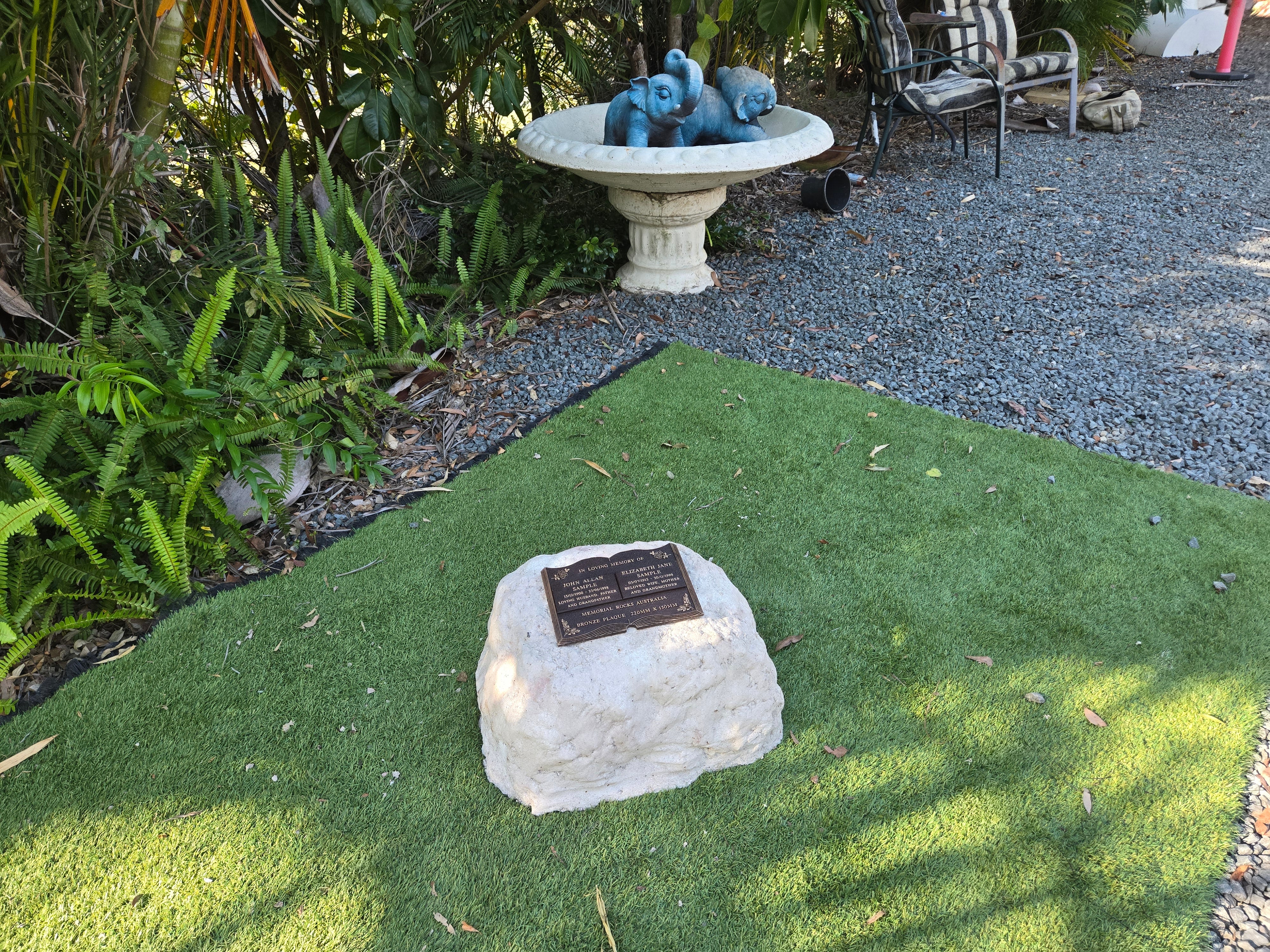 Memorial Rock Urn 2205 Large Double White