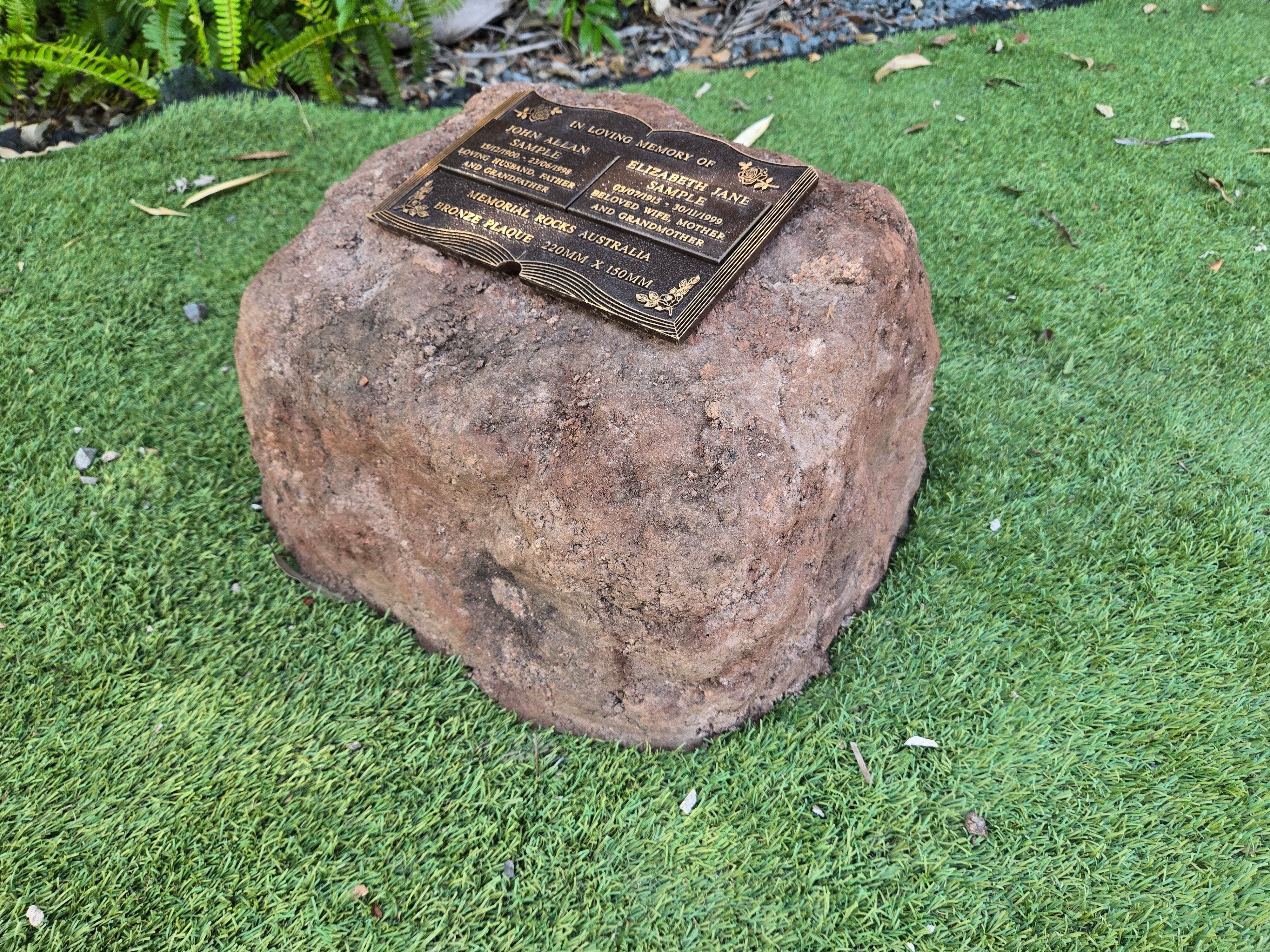 Memorial Rock Urn 2199 Large Double Brown